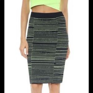 ALC Lyons pencil skirt size XS navy / neon green